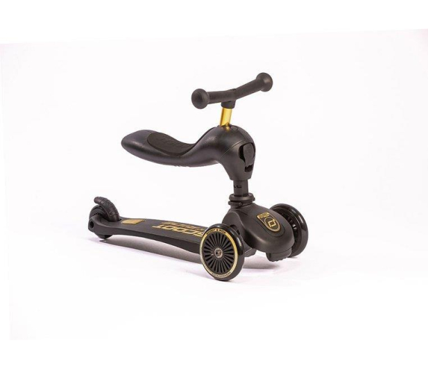 Scoot & Ride Highwaykick 1 Jeździk i hulajnoga 2w1 Black & Gold LE - 1021825 - zdjęcie 5